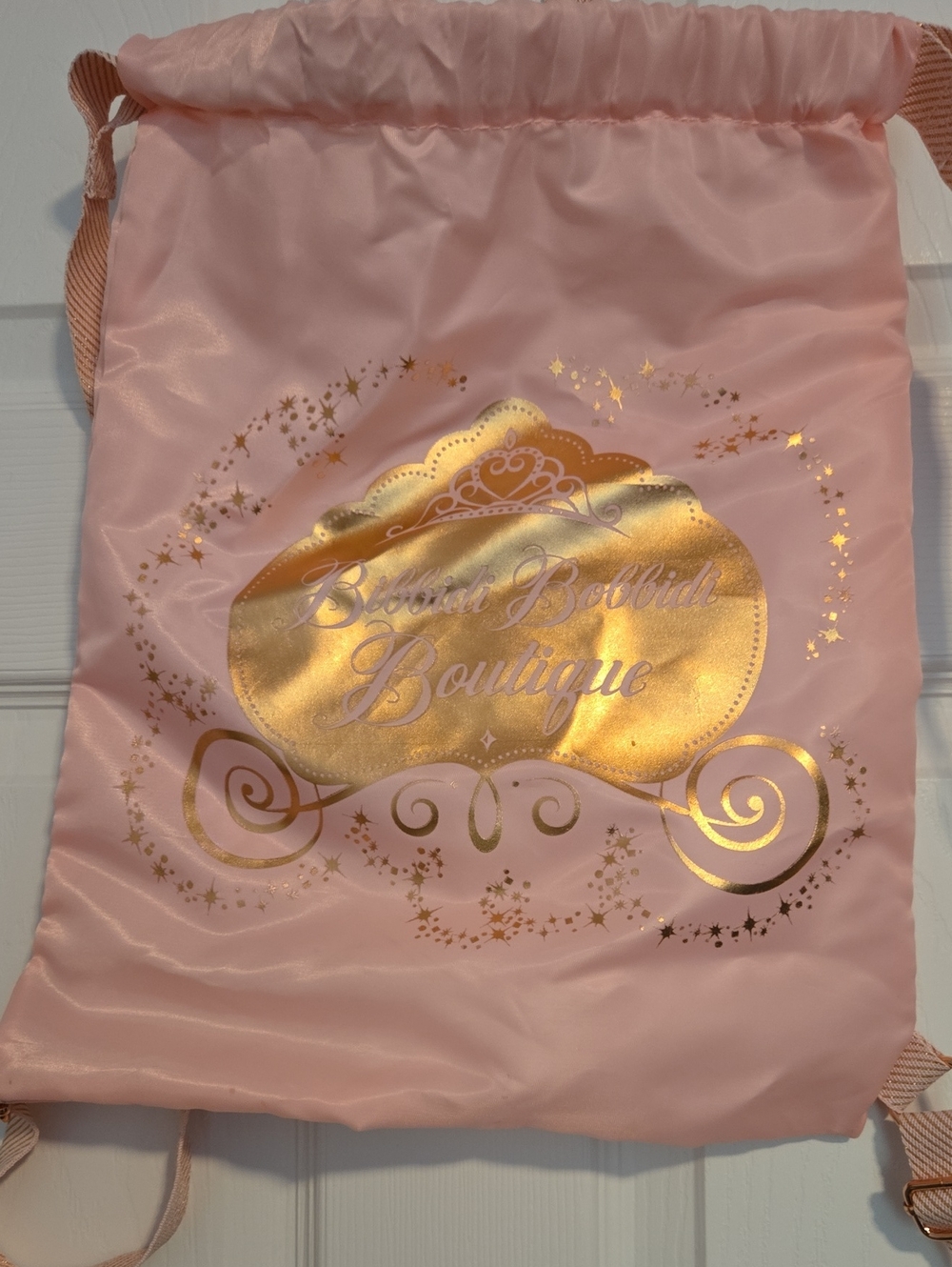 Disney Parks Bibbidi Bobbidi Boutique pink drawstring bag